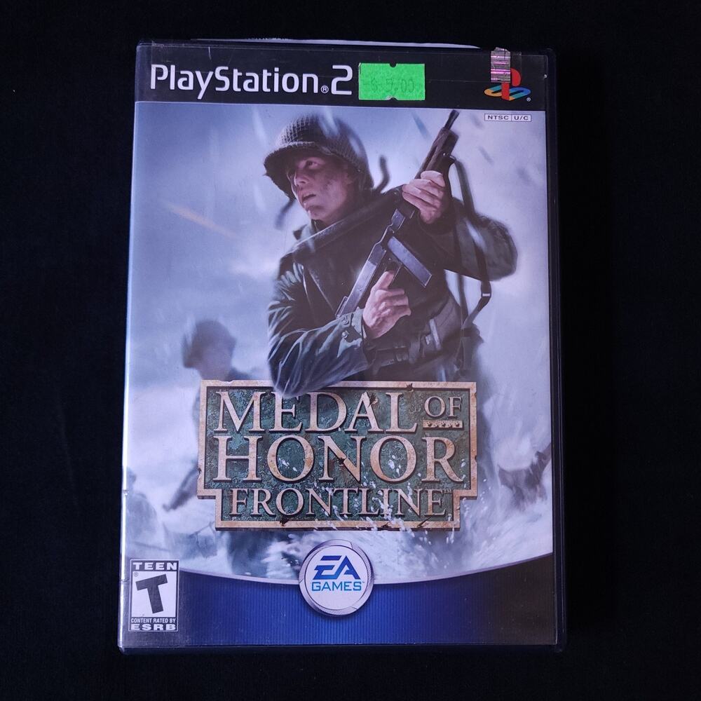 Medal of Honor Frontline Sony PlayStation 2 PS2 Shooting Video Game w/ Manual